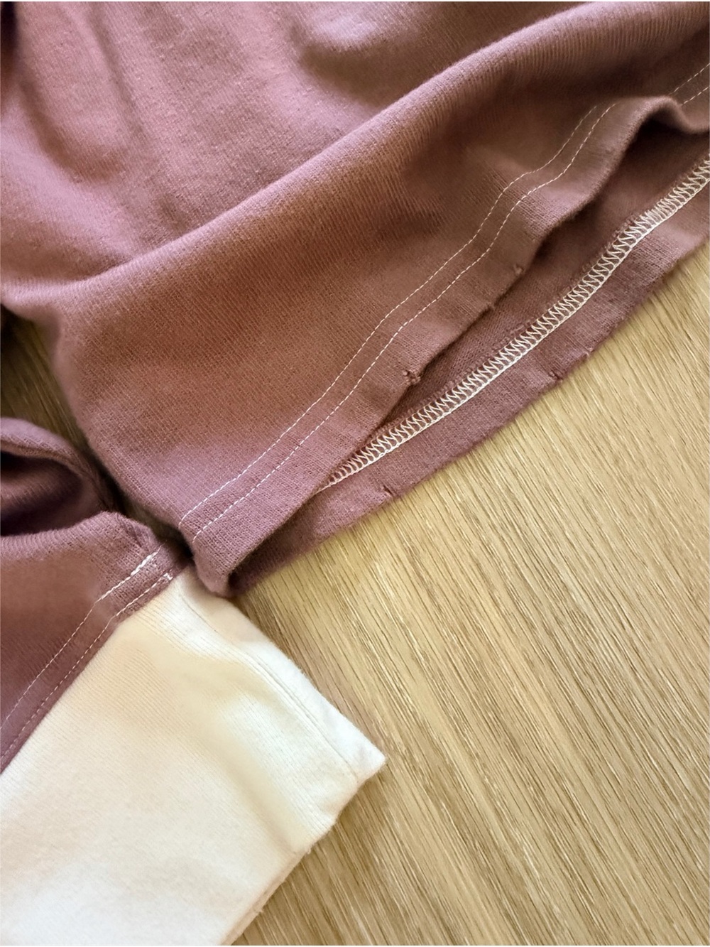 Aerie Long Sleeve Cropped Polo T-Shirt in Mauve, Size M - Picture 7 of 11